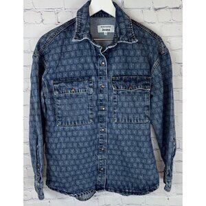 REFORMATION JEANS Lea Denim Shirt Bethesda Row Size XS Oversized